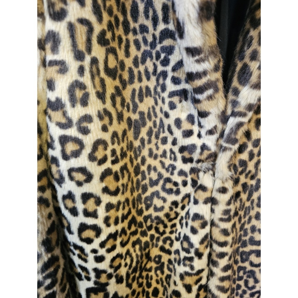 BlankeNYC Women's XS Faux Fur Coat Leopard Print - Picture 11 of 16